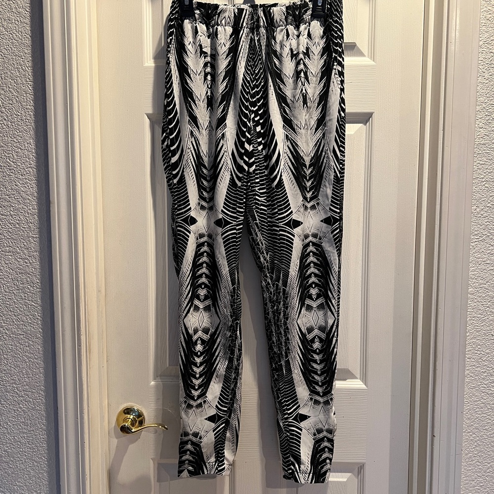 Black and White Patterned Pants